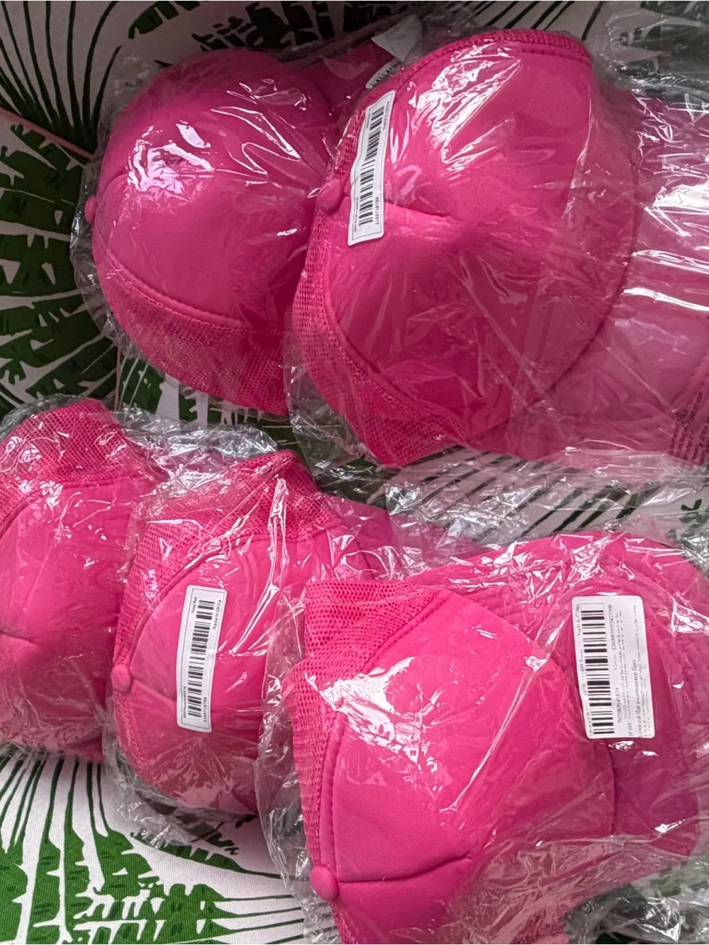 Hot Pink  trucker hat new in bags set of 5